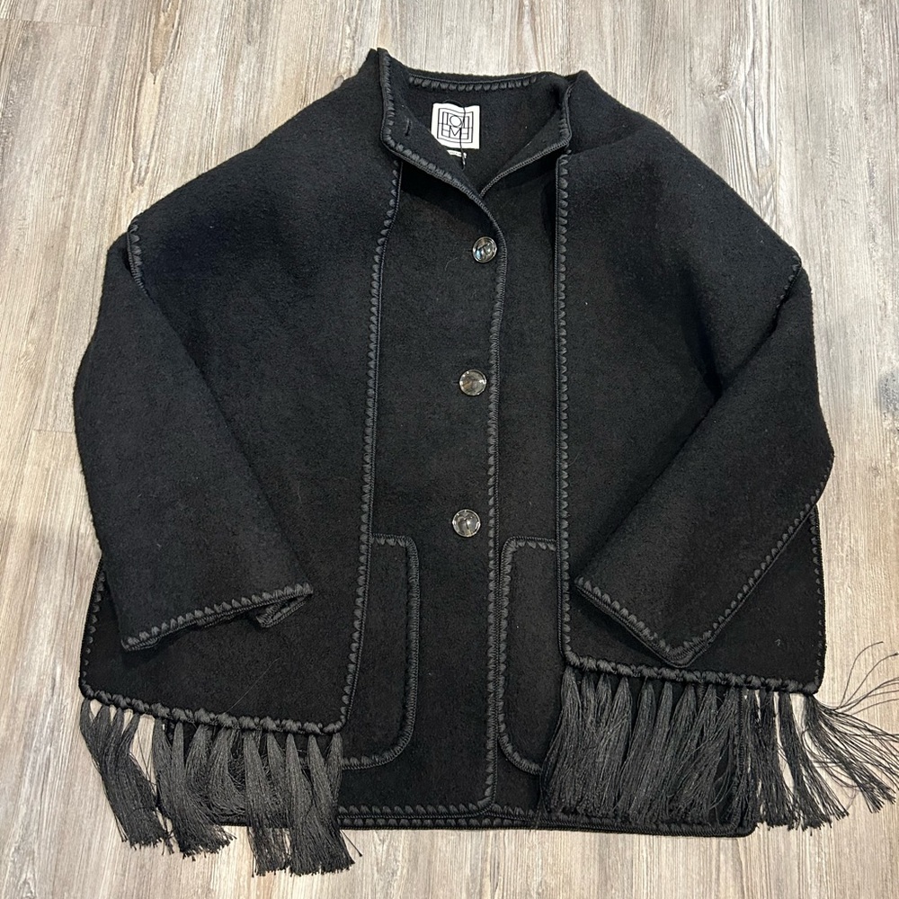 Toteme Black Scarf Coat Size 32